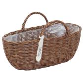 即日☆村田屋産業/PPラタンバスケット楕円型SNatural/3209 - 花材通販