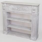 直送】村田屋産業/マントルピース ShabbyWhite/5006 ※返品・代引