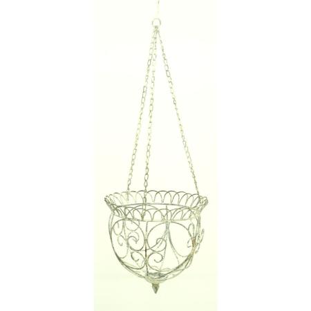 村田屋産業/ホワイトシャビープラントハンギング/7536