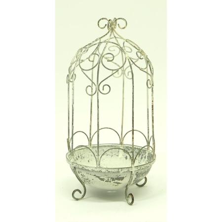 村田屋産業/ホワイトシャビーケージスタンドL/7532