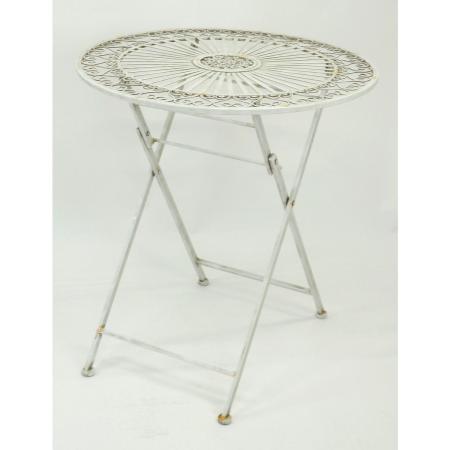 村田屋産業/ガーデンラウンドテーブルホワイト/60050