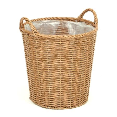 村田屋産業/フェイクラタンバスケット8号 Brown/3598