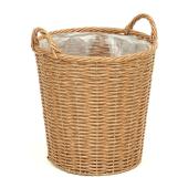 村田屋産業/フェイクラタンバスケット8号 Brown/3598 - 花材通販はなど