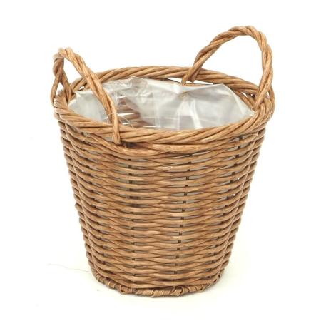 村田屋産業/フェイクラタンバスケット5号 Brown/3601