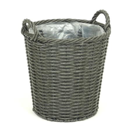 村田屋産業/フェイクラタンバスケット8号ShabbyBlack/3602