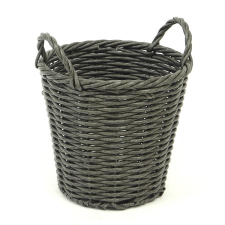 村田屋産業/フェイクラタンバスケット7号ShabbyBlack/3603