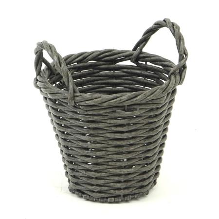 村田屋産業/フェイクラタンバスケット5号ShabbyBlack/3605