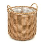 村田屋産業/フェイクラタンバスケット8号 Brown/3598 - 花材通販はなど