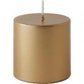 カメヤマ/3×3メタリックピラーキャンドル ゴールド/BA980-01-10GO - 花