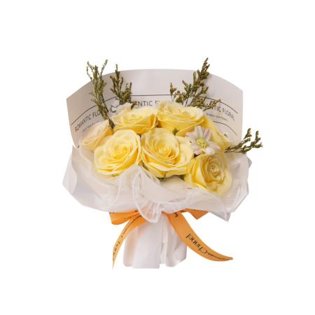 【ソープフラワー】Gracias/レギュラーブーケ(ケース付き) イエロー/F-329