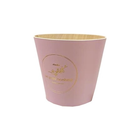 Gracias/プリントウッドバスケット箔押しD4・ビンテージピンク/HC13332