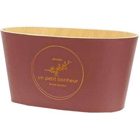 Gracias/プリントウッドバスケット箔押しD3x2・ピンクスモーク/HC13342