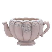 CARNAC/ミニフラワーティーポットPW ピンク×ホワイト/GFB371PW