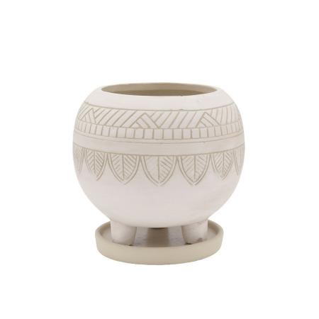 CARNAC/アフリカンポット07-WH ホワイト/CP2637WH