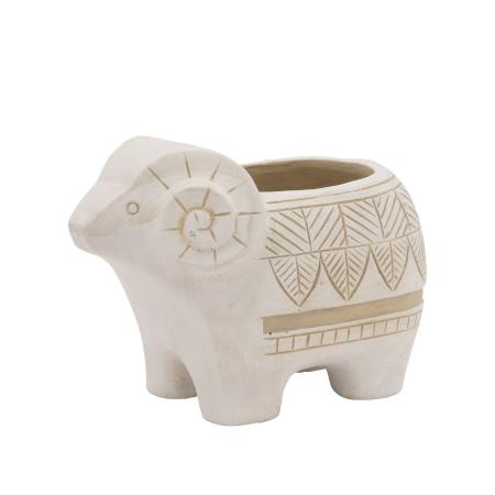 CARNAC/アフリカンアニマルポット07-WH ホワイト/CP2625WH