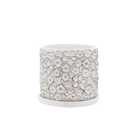 CARNAC/アルルポットフラワーL-WH ホワイト/CPES08