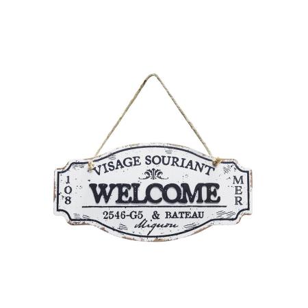 CARNAC/ハンギングプレートB-WELCOME-IV アイボリー/NKPL02IV