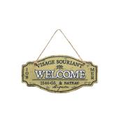 特価◎CARNAC/ハンギングプレートB-WELCOME-YE イエロー/NKPL02YE