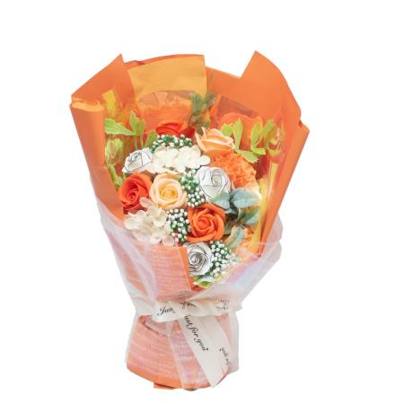 特価◎【ソープフラワー】HillTop/ポッピングブーケ オレンジ/SM-681