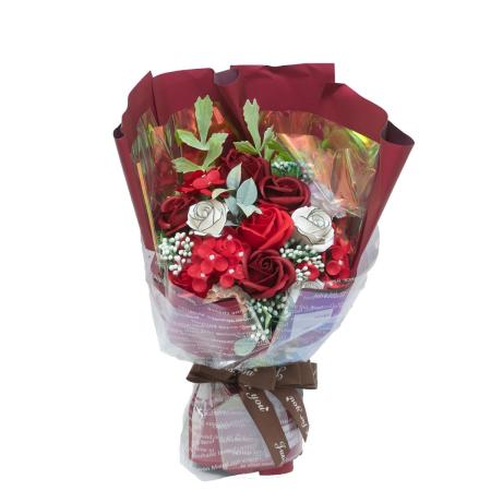 特価◎【ソープフラワー】HillTop/ポッピングブーケ レッド/SM-688