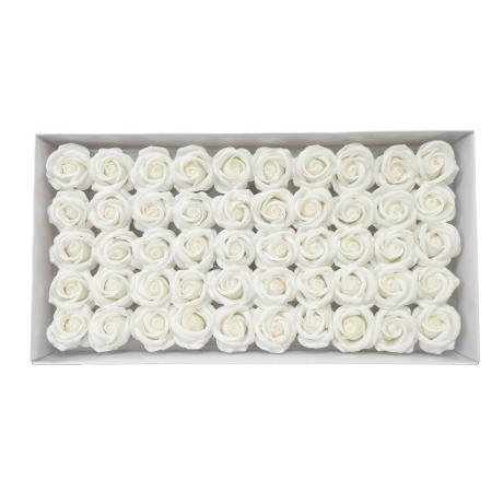 特価◎【ソープフラワー】HillTop/ソープヘッド ホワイト 50輪/OSKT-1