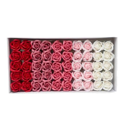 特価◎【ソープフラワー】HillTop/ソープヘッド ピンクレッド 50輪/SM-14AS