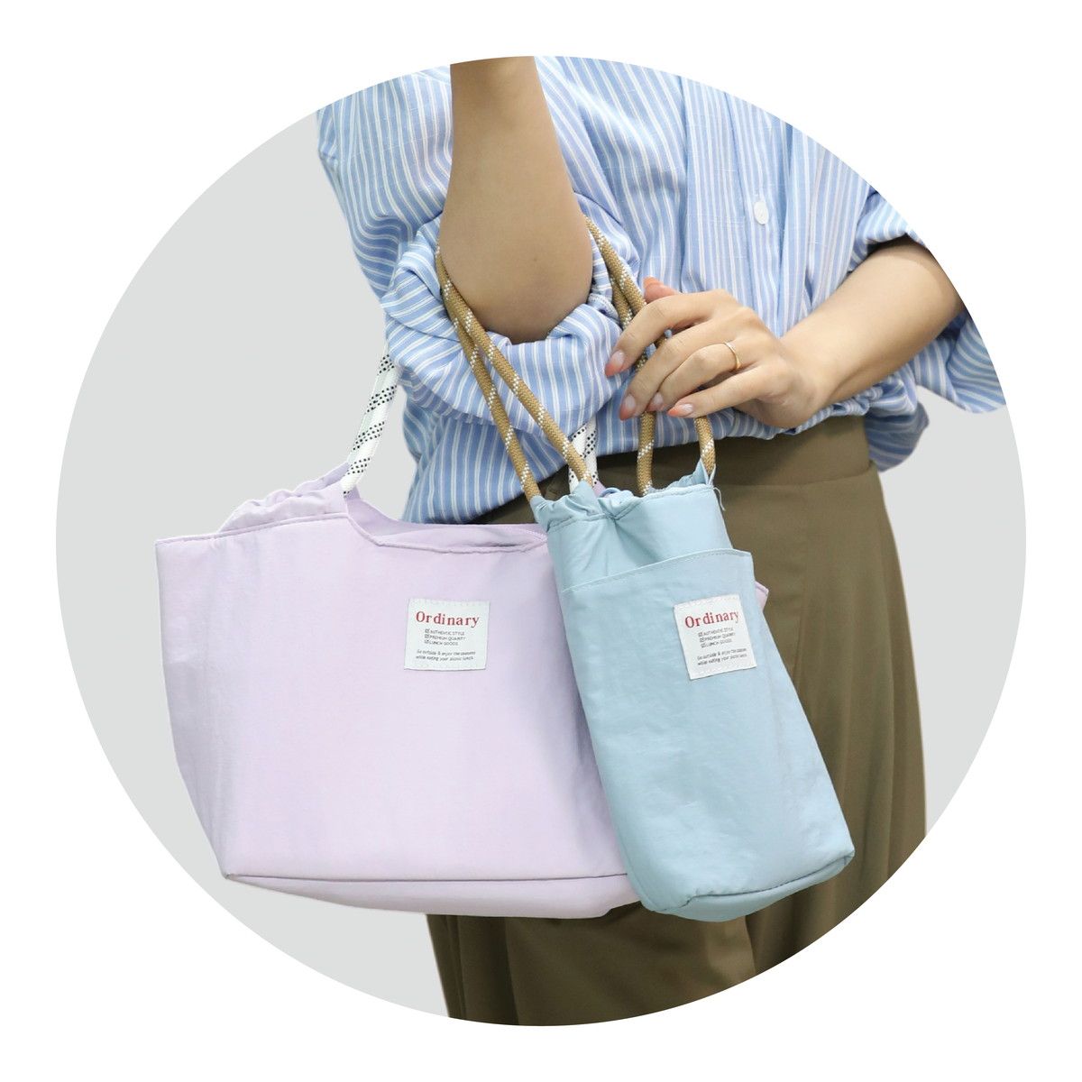 丸和貿易/オーディナリー ランチバッグ オリーブ/4009673-05