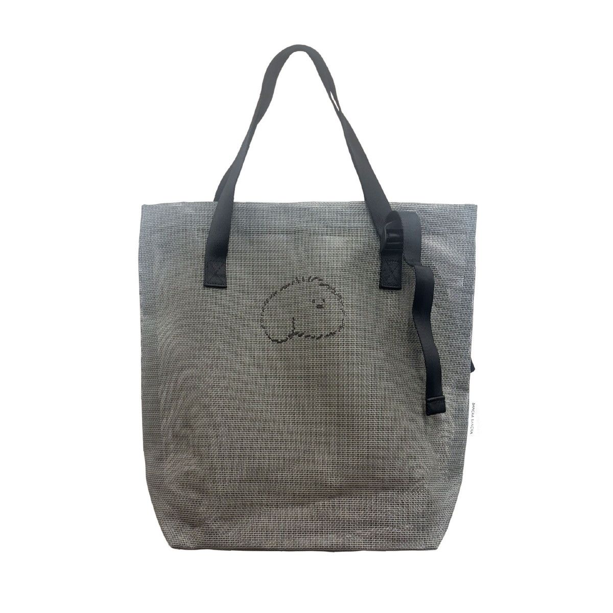 丸和貿易/カラーメッシュ トートバッグ バンチャ犬 グレー/4009694-02