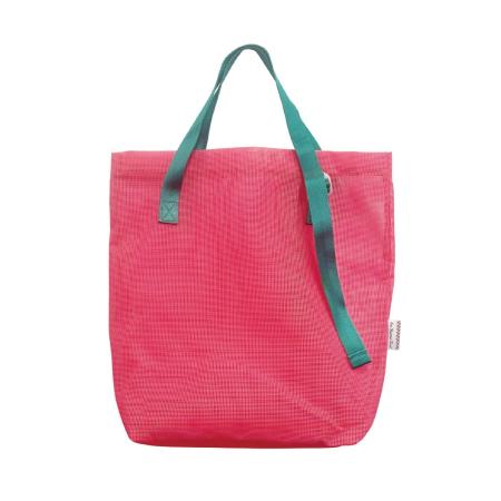 丸和貿易/カラーメッシュ トートバッグ ピンク/4009694-05
