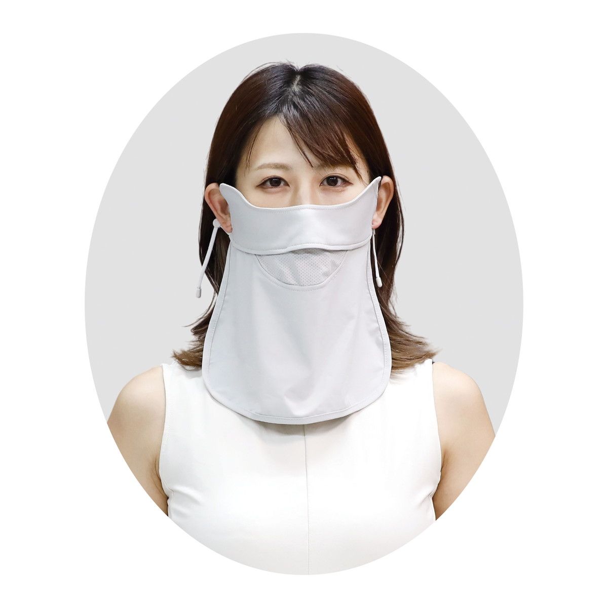 丸和貿易/冷感快息 UVフェイスマスク目じりリガードライト ベージュ/4009680-01