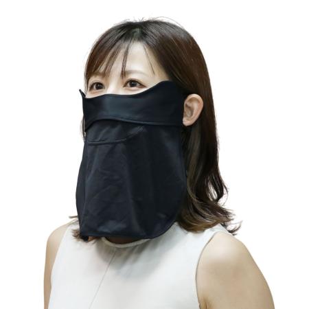 丸和貿易/冷感快息 UVフェイスマスク目じりリガードライト ブラック/4009680-03