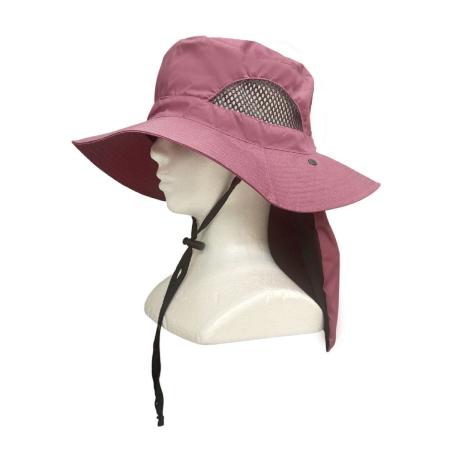 丸和貿易/UVカット帽子 サファリハット ソリッド パープル/4009542-05