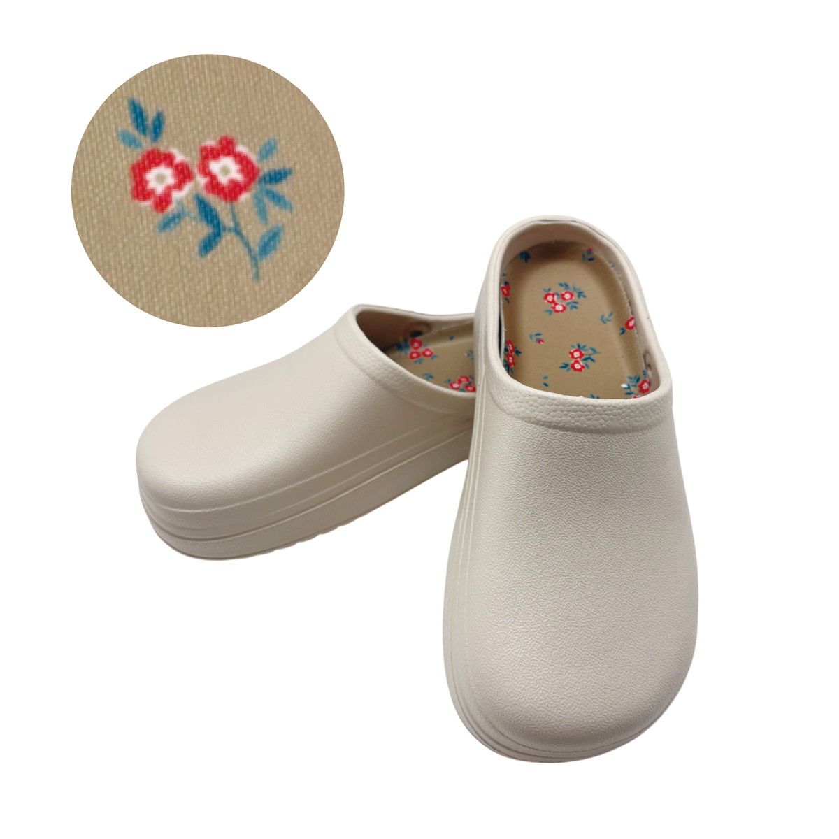 丸和貿易/ガーデンサボサンダル クリーム (M)/4009689-02