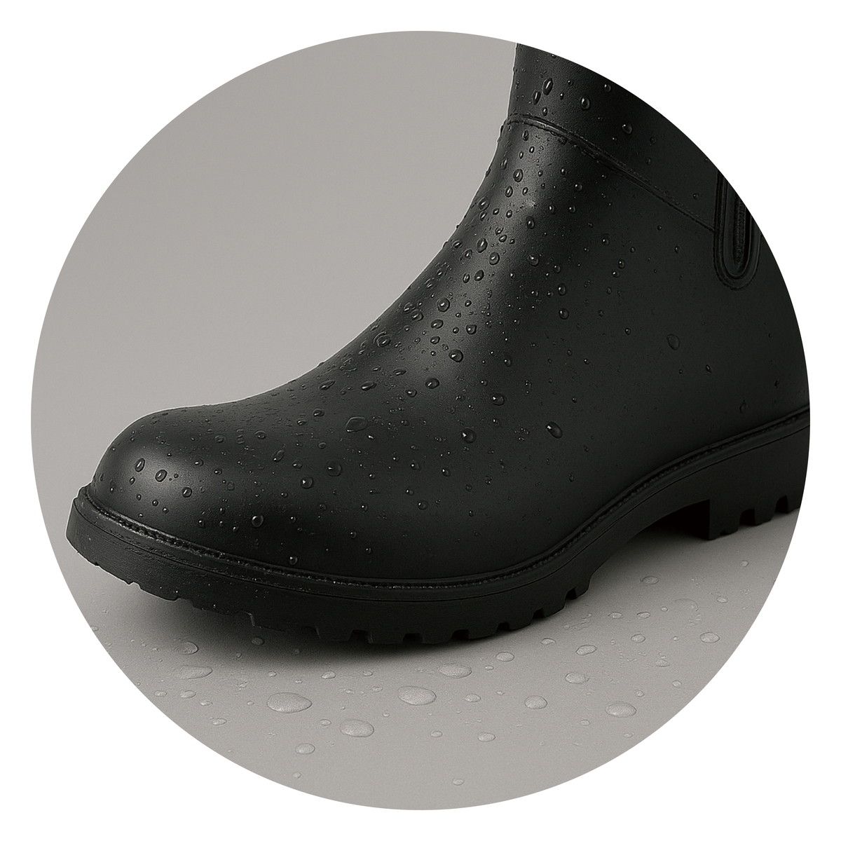 丸和貿易/サイドジップレインブーツ ブラウン (L)/4009648-02