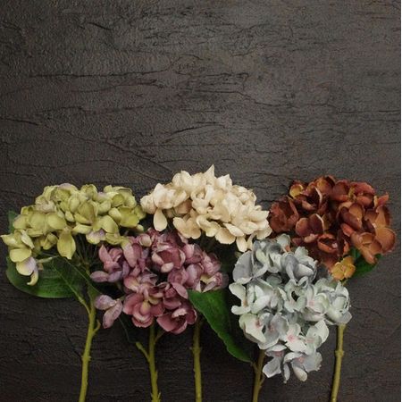 即日★【造花】ボブクラフト/Hydrangea　秋色あじさいショート/15021V