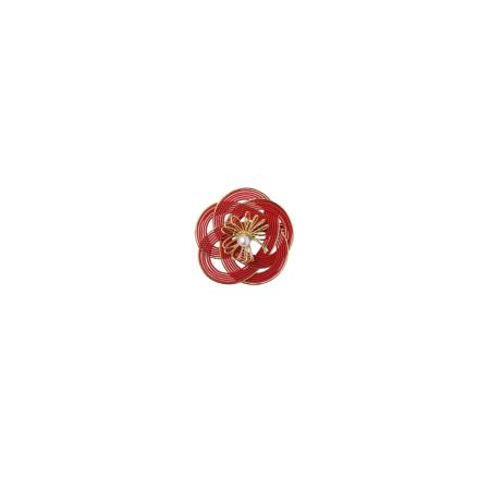 パレ/水引飾り(パール付) 赤 3個入り/P-9465-50