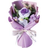 渡産業/ニットフラワーブーケ ピンク/CW-5122 - 花材通販はなどんや