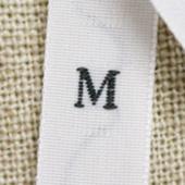 NBK日本紐釦貿易/サイズタグ「M」 9mm巾 50個/TME-M