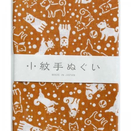 Nbk 小絞手ぬぐい 犬 茶 Mym 01 通販 はなどんやアソシエ