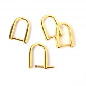 NBK日本紐釦貿易/ネジ式Dカン U字型 ゴールド 4個入り TYP502-G/TYP502