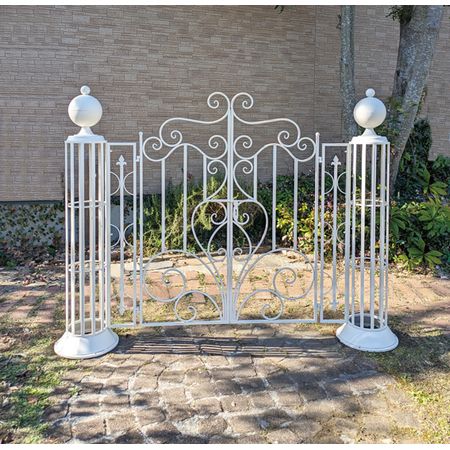 【直送】大同クラフト/支柱付きゲート アイボリー/VPG26-01