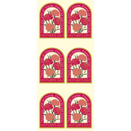 特価◎チキュウグリーティングス/母の日シール  5シート30枚/MS-758