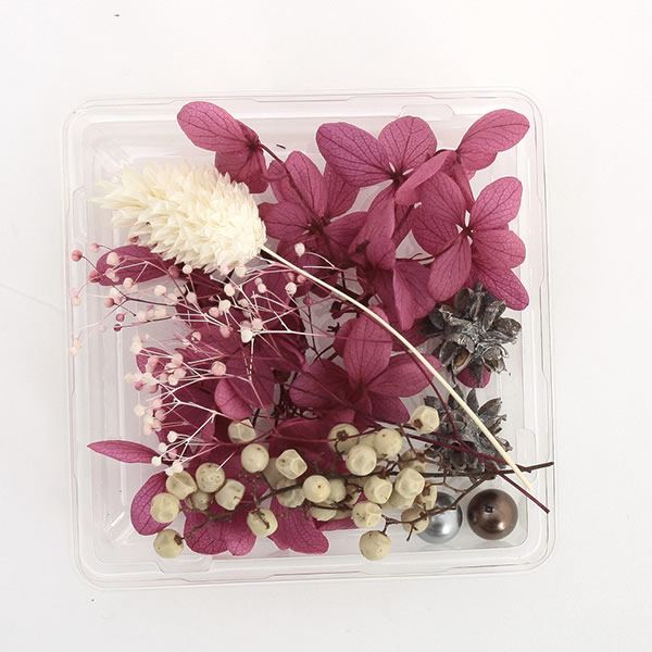 即日 そらプリ ハーバリウム キット 花材セット ワインレッド Spst0021 通販 はなどんやアソシエ