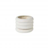 PTMD/Vinnie white cement pot big ridges S 白