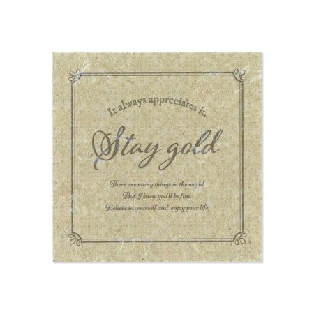 特価◎cazaro/ソラペーパーメッセージカード 80角 STAY GOLD ベージュ 10 枚/36P101P0203