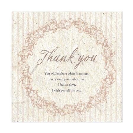 特価◎cazaro/ソラペーパーメッセージカード 100角 THANK YOU ピンク 10 枚/36P101P0301