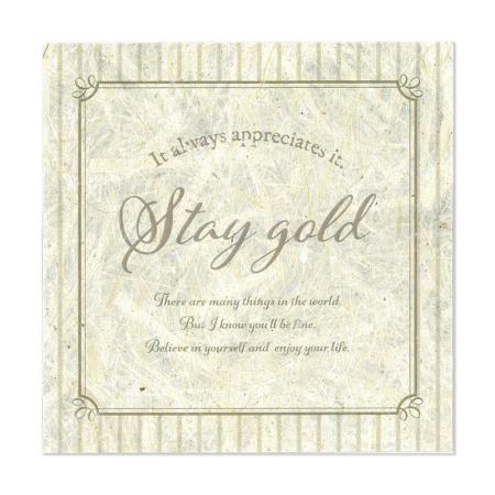 特価◎cazaro/ソラペーパーメッセージカード 100角 STAY GOLDベージュ 10 枚/36P101P0303