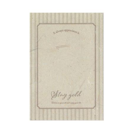 特価◎cazaro/ソラペーパーメッセージカード ハガキ STAY GOLD ベージュ 10 枚/36P101P0503