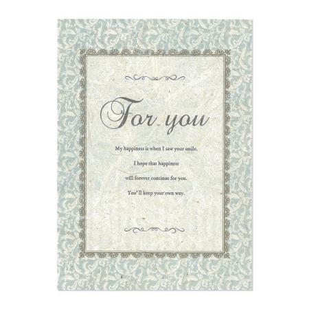 特価◎cazaro/ソラペーパーメッセージカード 2L  FOR YOU  ブルー 10 枚/36P101P0602