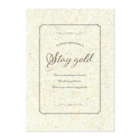 特価◎cazaro/ソラペーパーメッセージカード 2L STAY GOLD ベージュ 10 枚/36P101P0603